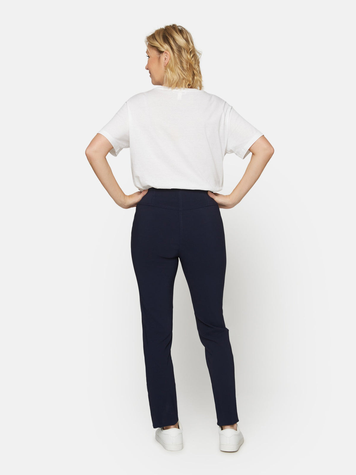 Leggings - Navy - Elastik i Taljen