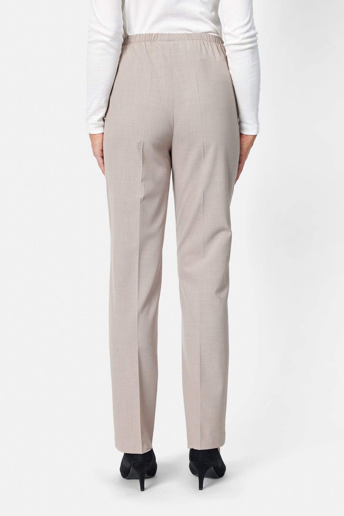 Sofie Bukser - Sand - Slim Fit / Elastik i Taljen