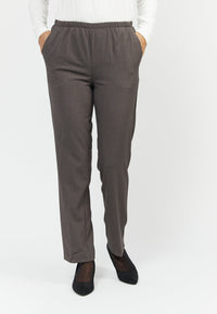 Sofie Bukser - Kold Brun - Slim Fit / Elastik i Taljen