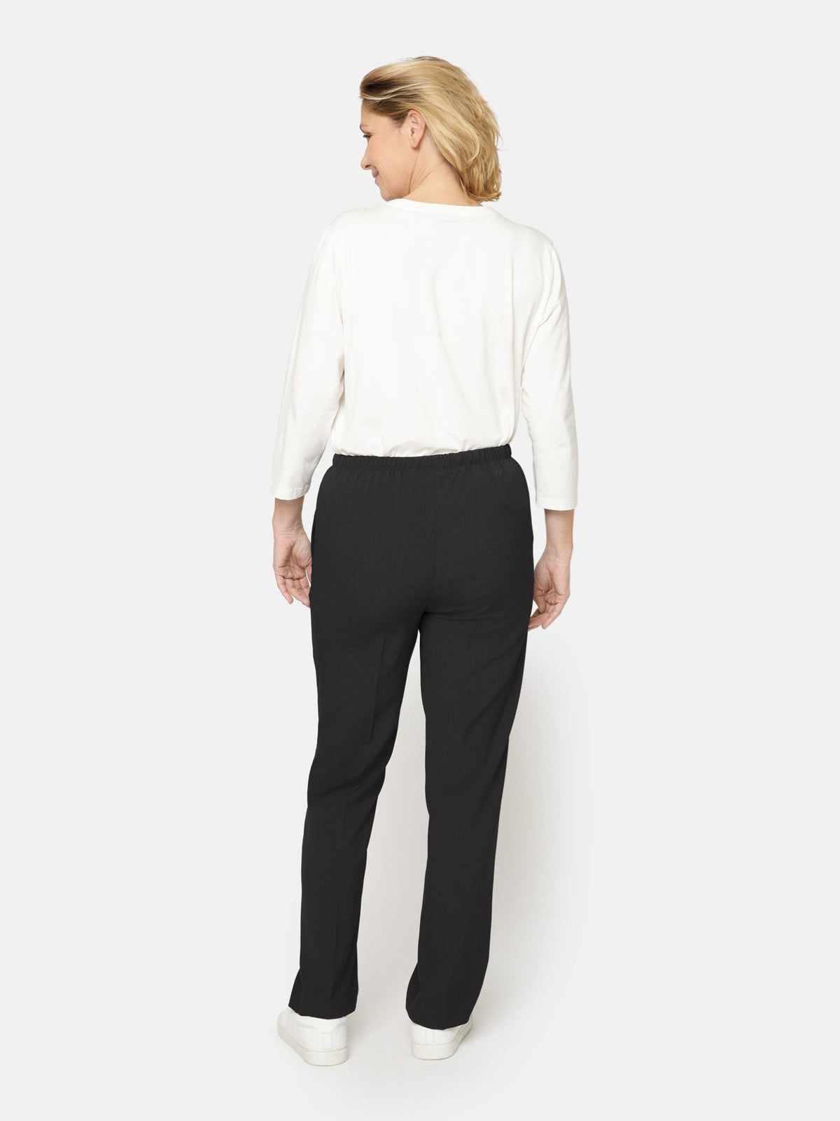 Sofie Bukser - Sort - Slim Fit / Elastik i Taljen