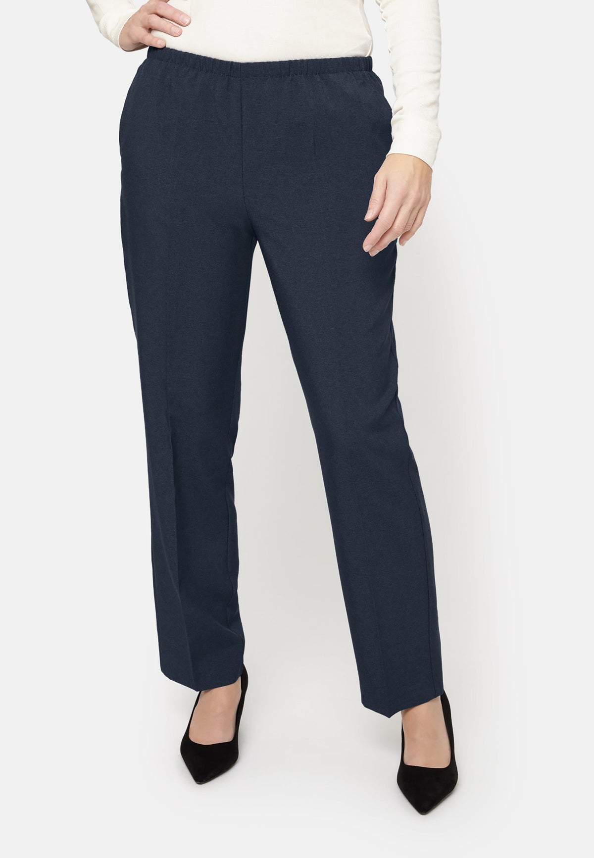 Anna Bukser - Navy - Regular Fit - Ekstra Kort