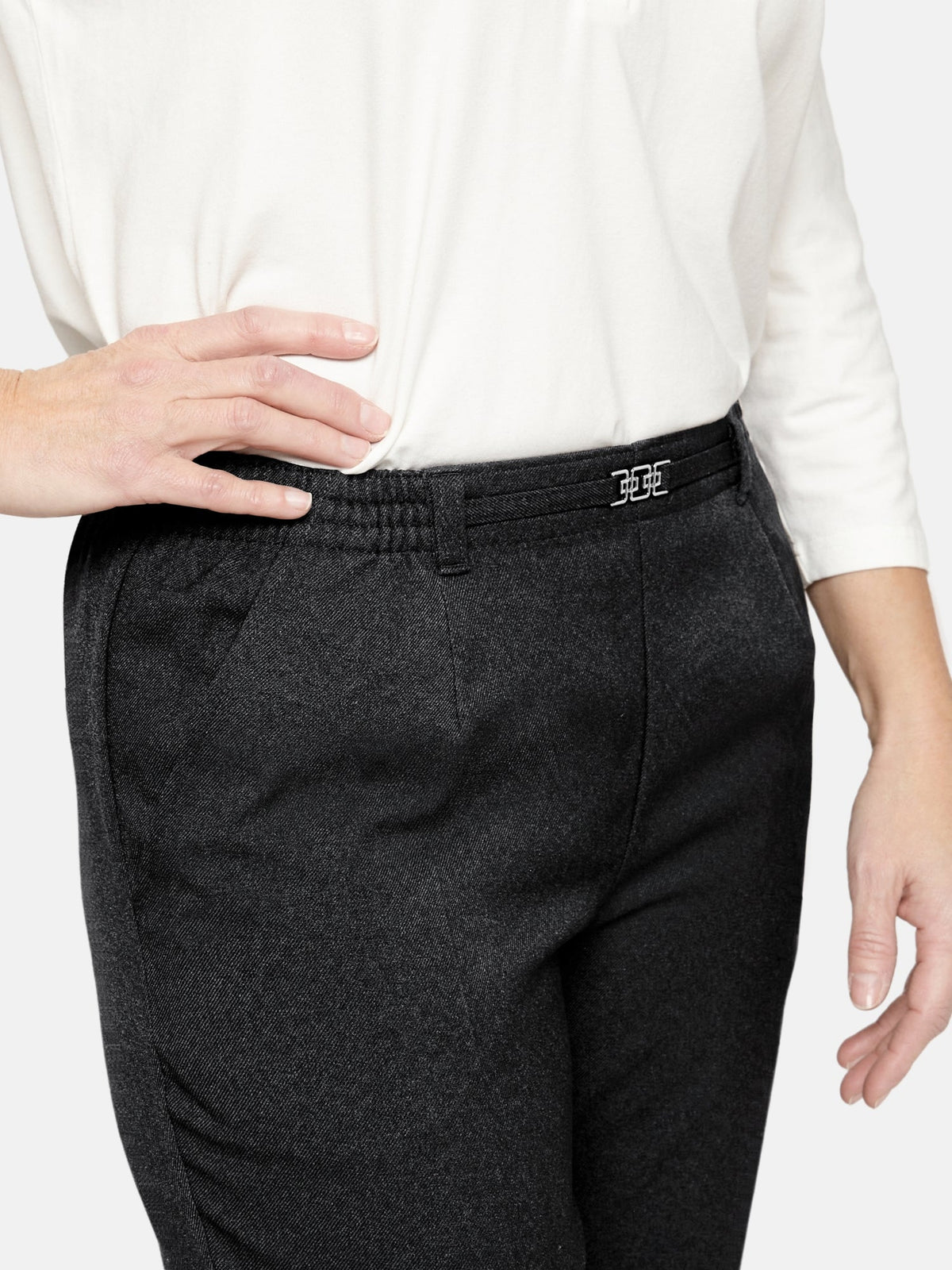 Anna Bukser - Sort - Regular Fit - Ekstra Kort