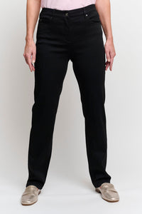 Ingrid Jeans - Sort - Straight Fit - Brede Lægge