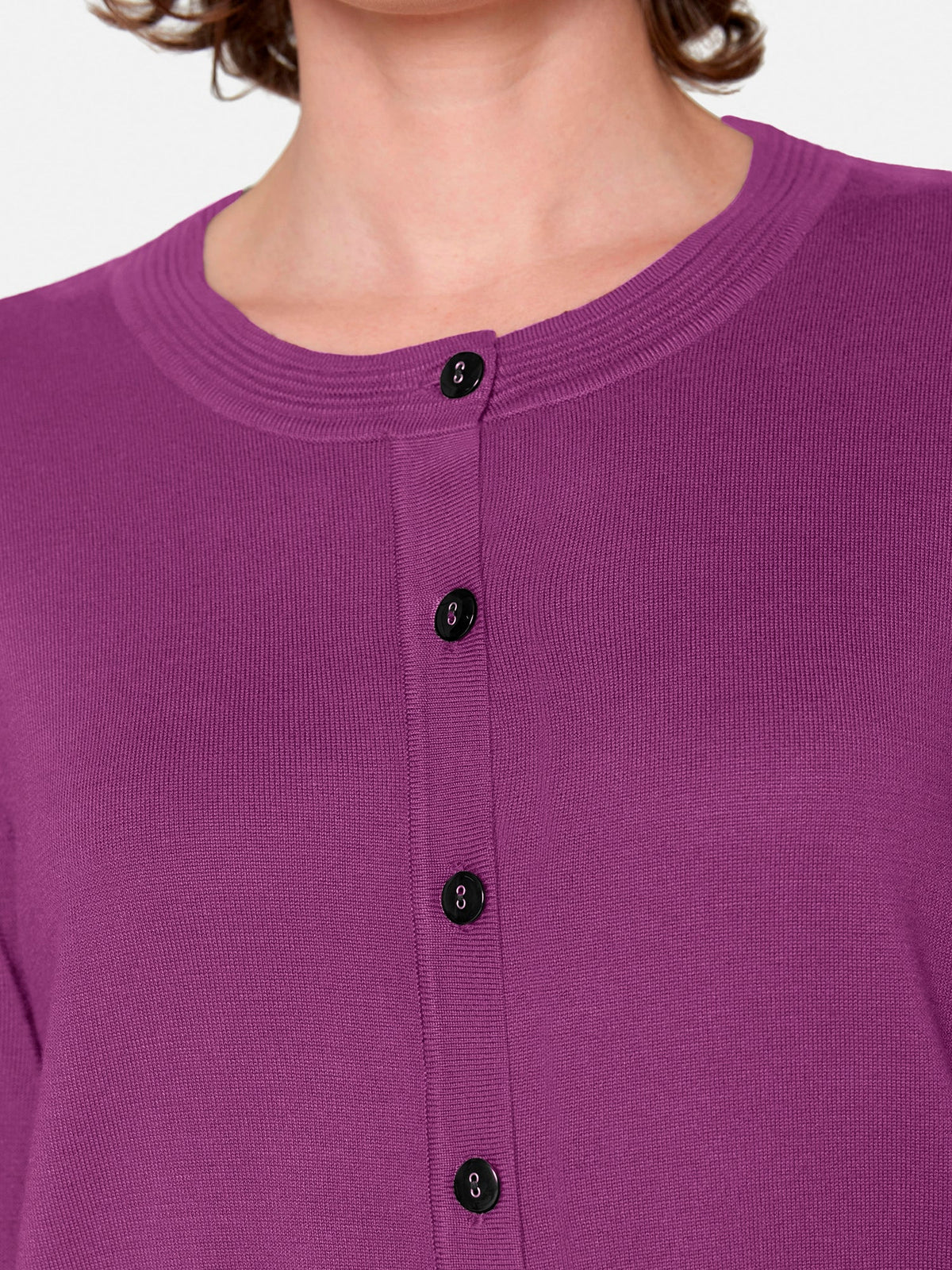 Cardigan Med Lomme - Fuchsia Pink