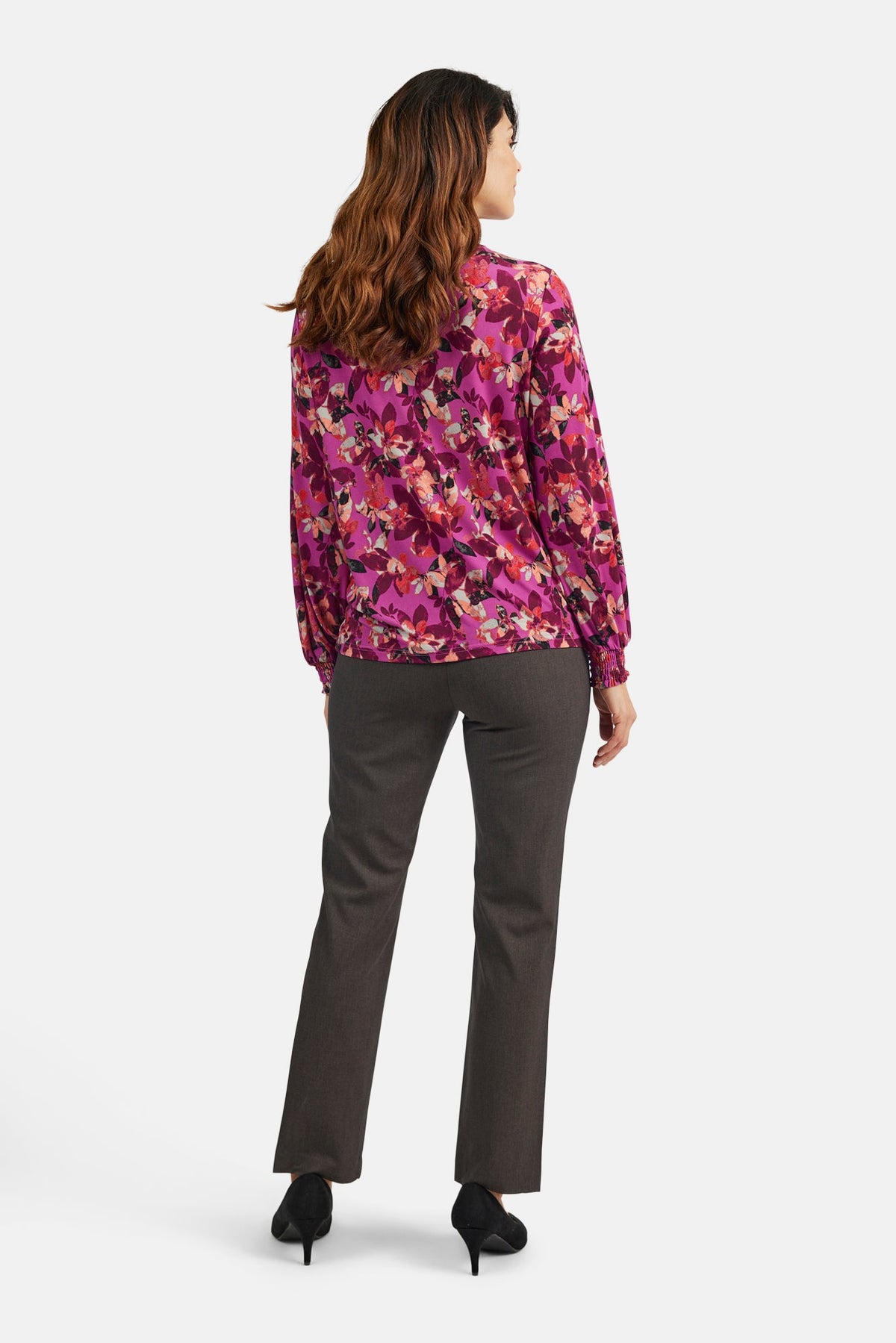 Sofie Bukser - Kold Brun - Slim Fit / Elastik i Taljen