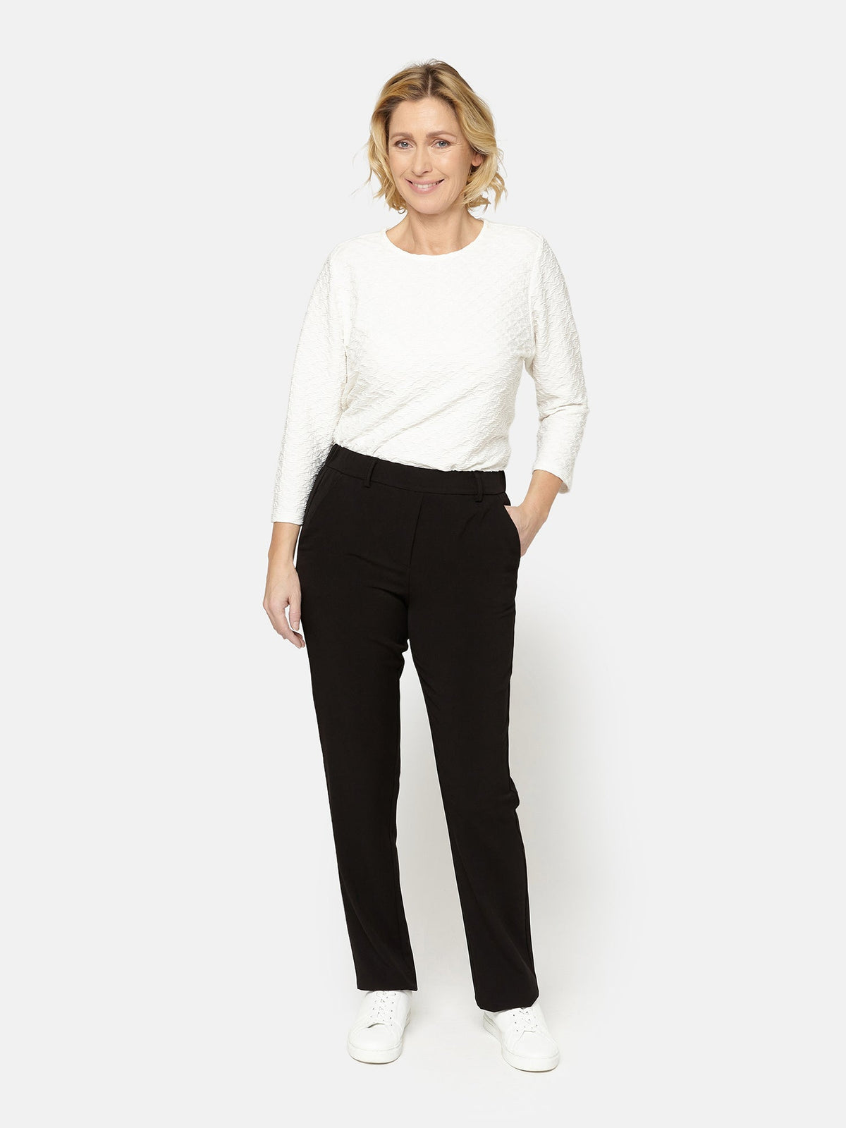 Sofie Bukser - Sort - Slim Fit / Elastik i Taljen