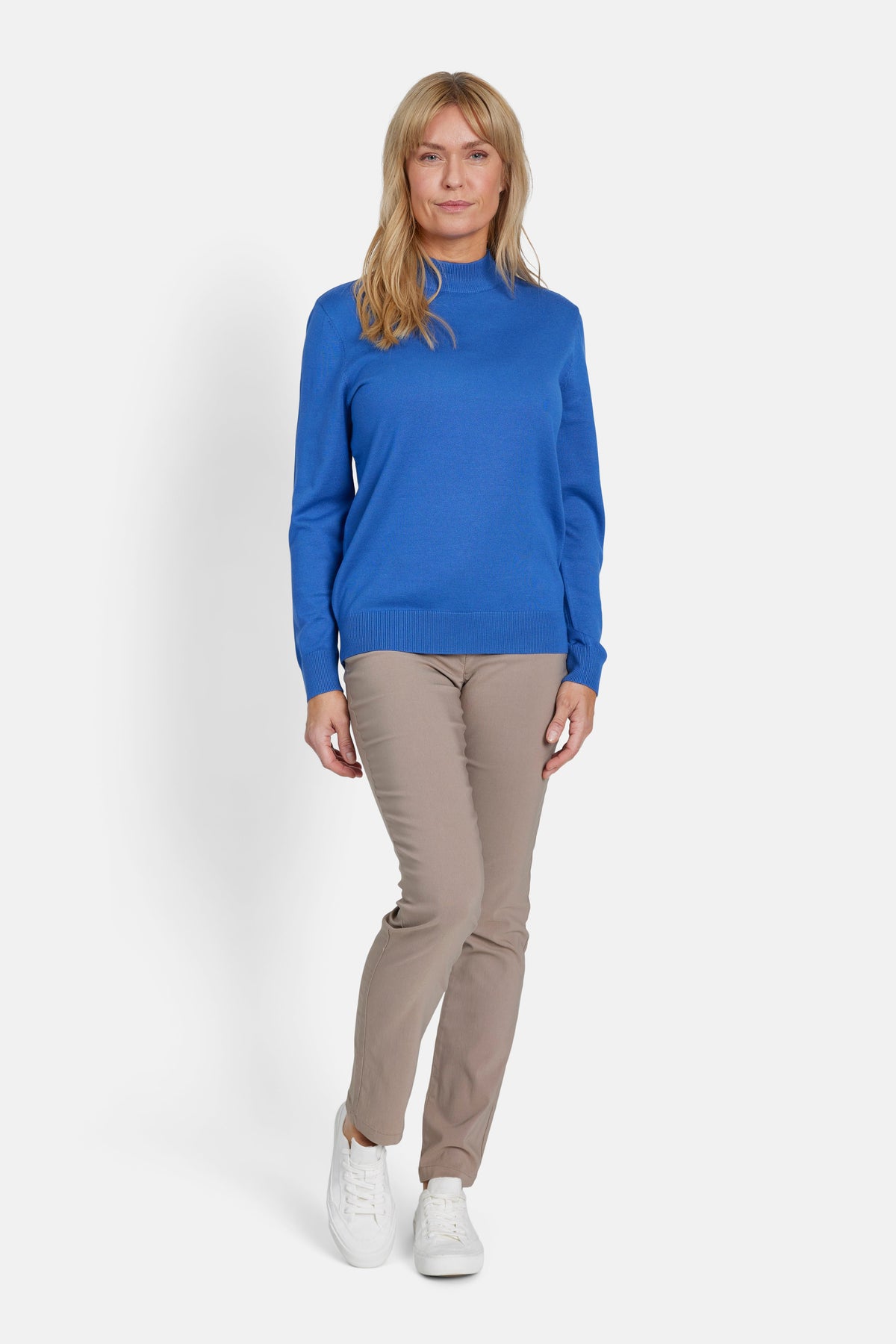 Langærmet Strik - Blå