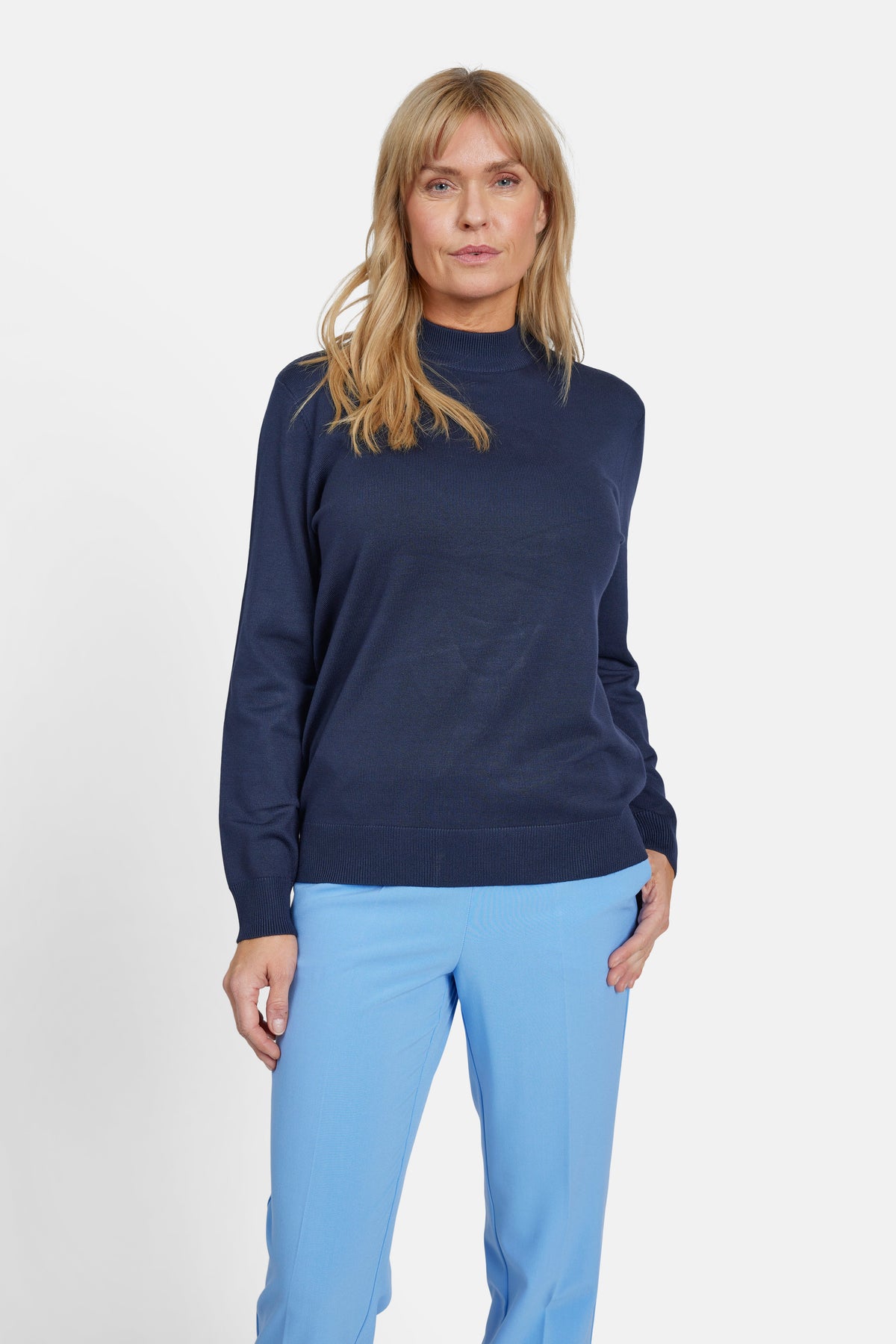 Langærmet Strik - Navy