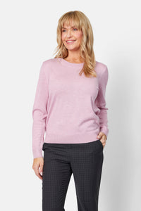Langærmet Strik - Rosa