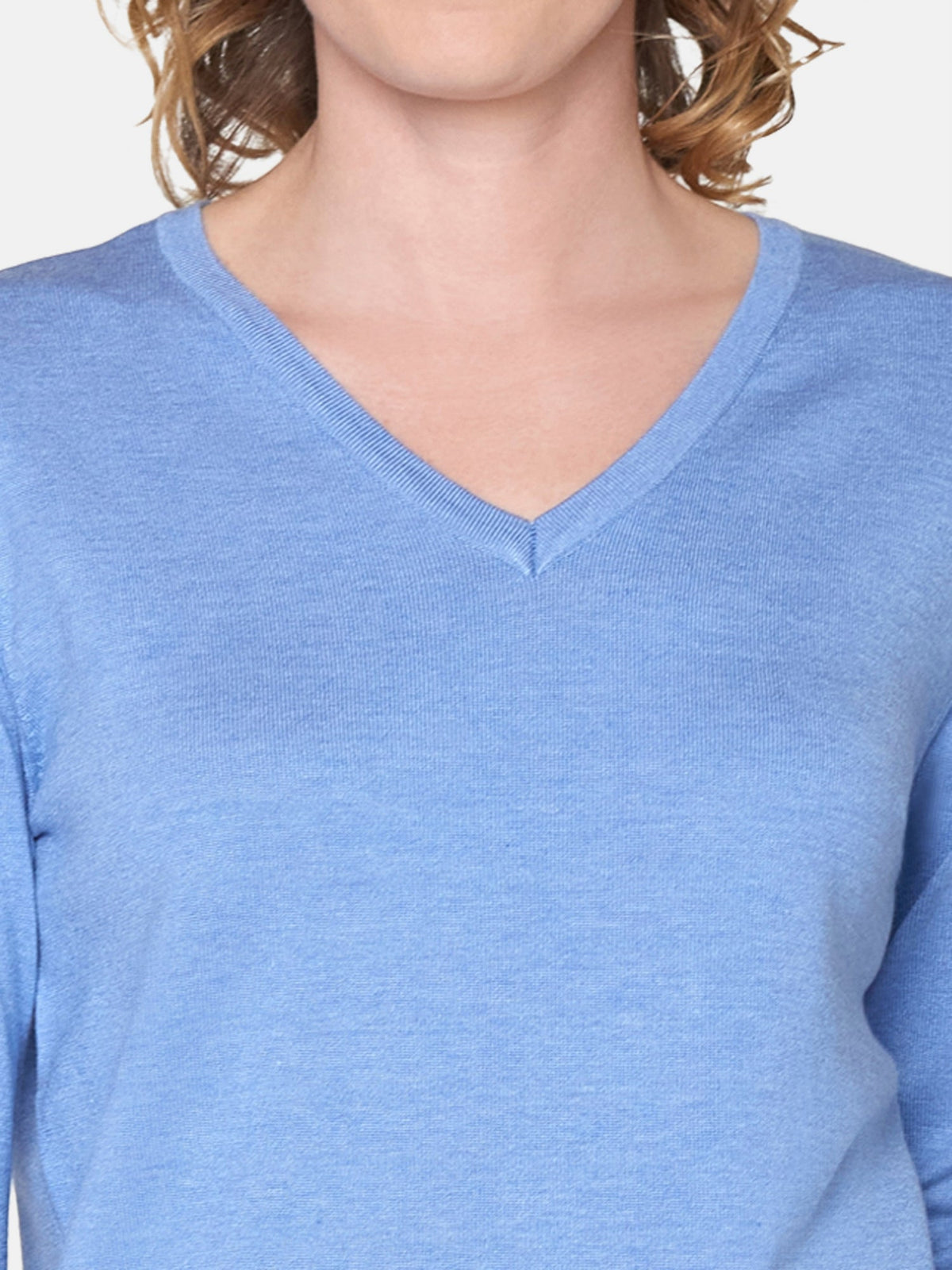 Pullover Med V-hals - Sky Blue