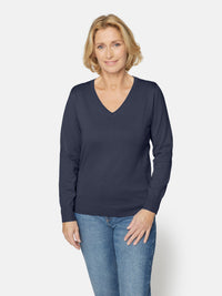 Strik Med V-hals - Navy
