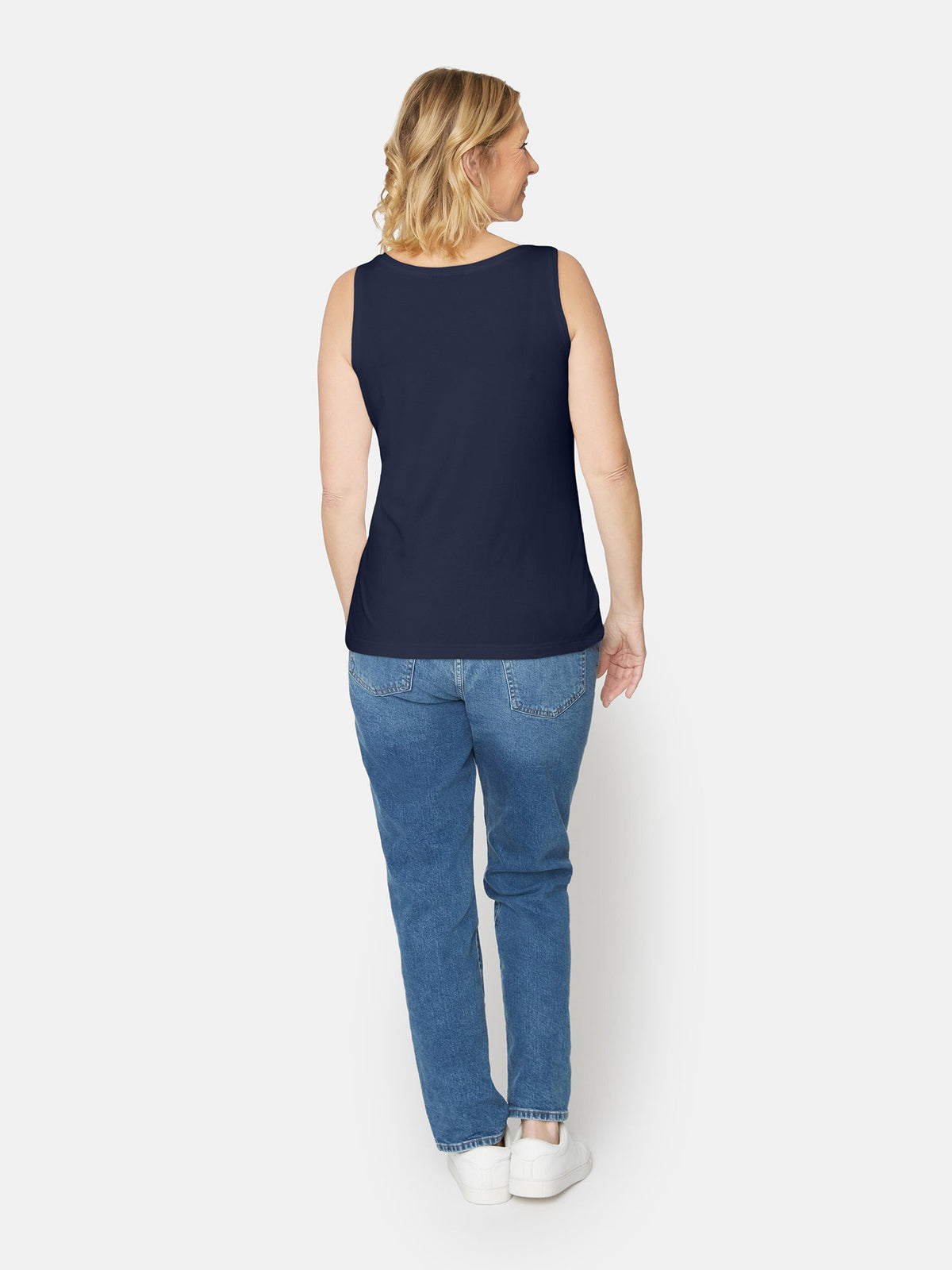 Basis Top - Navy - Rund Hals
