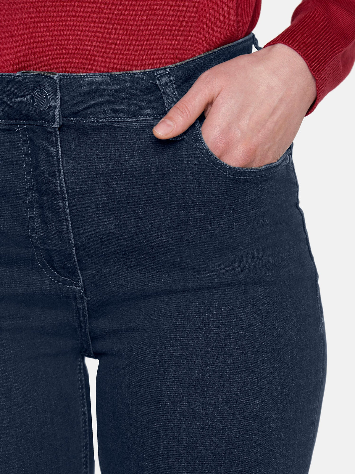 Ingrid Jeans - Mørkeblå - Straight Fit - Brede Lægge