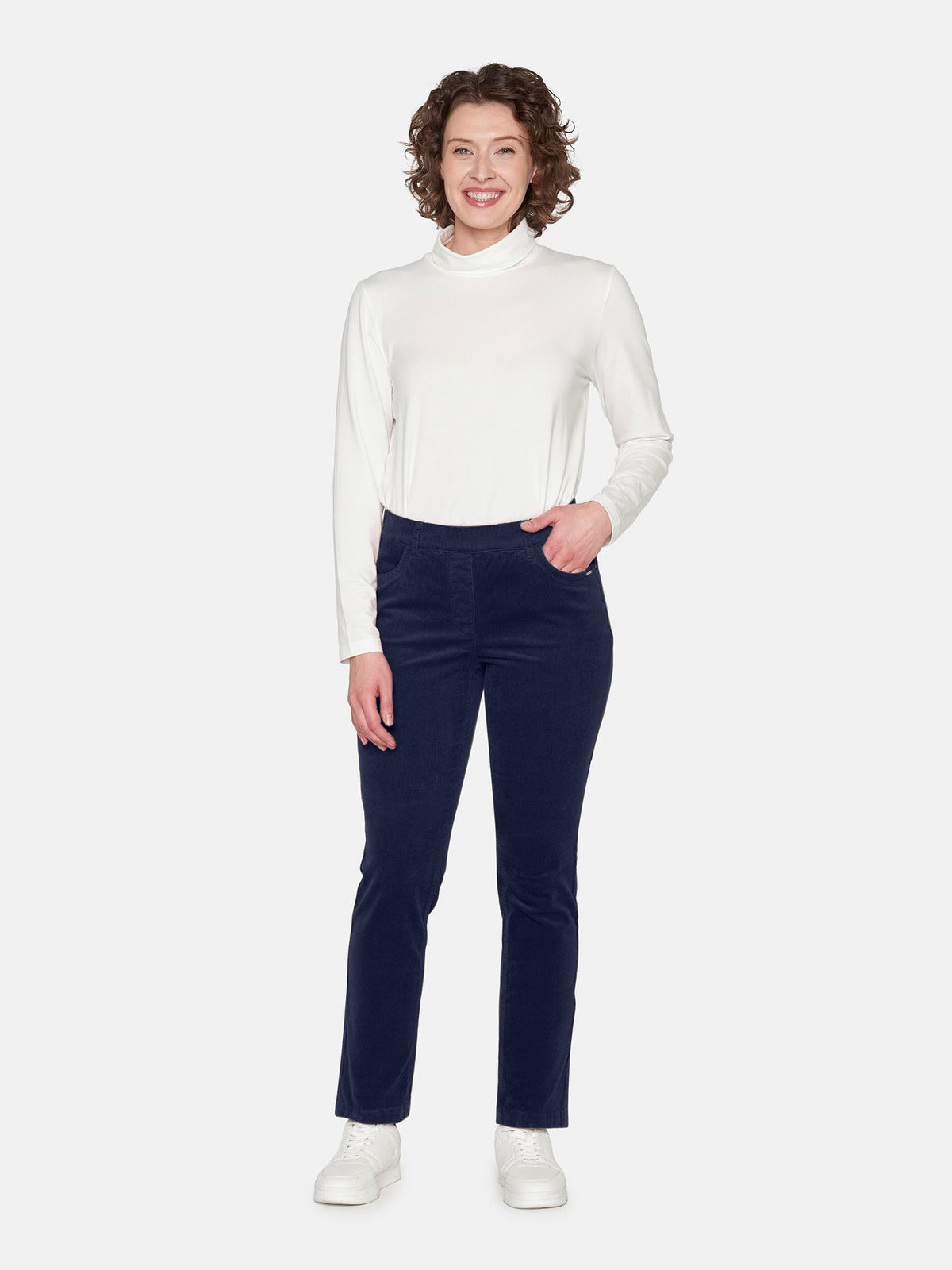 Sofie Fløjls Bukser - Mørkeblå - Straight Fit