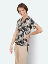 T-shirt - Sort Mix - V-hals