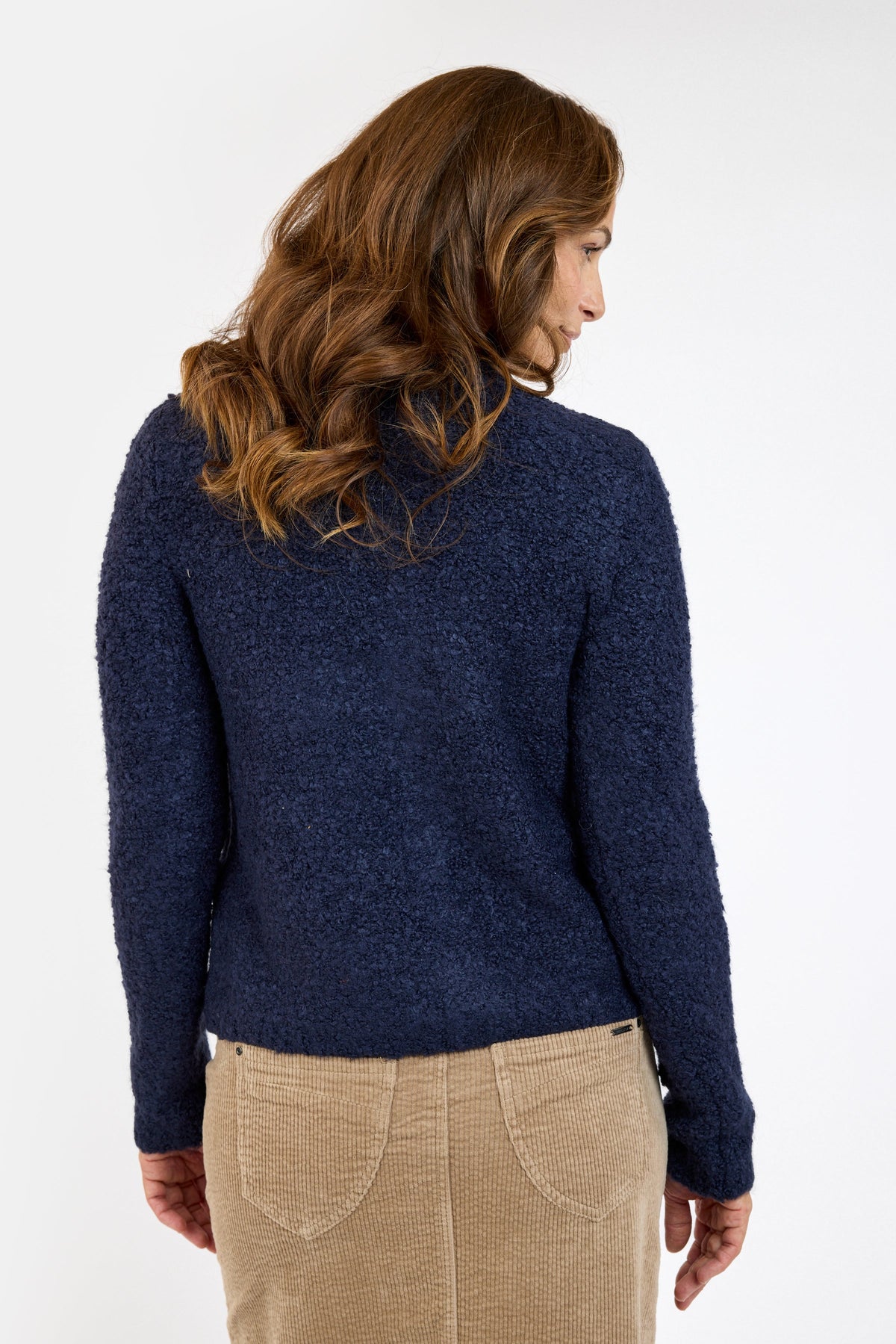 Langærmet Cardigan - Navy