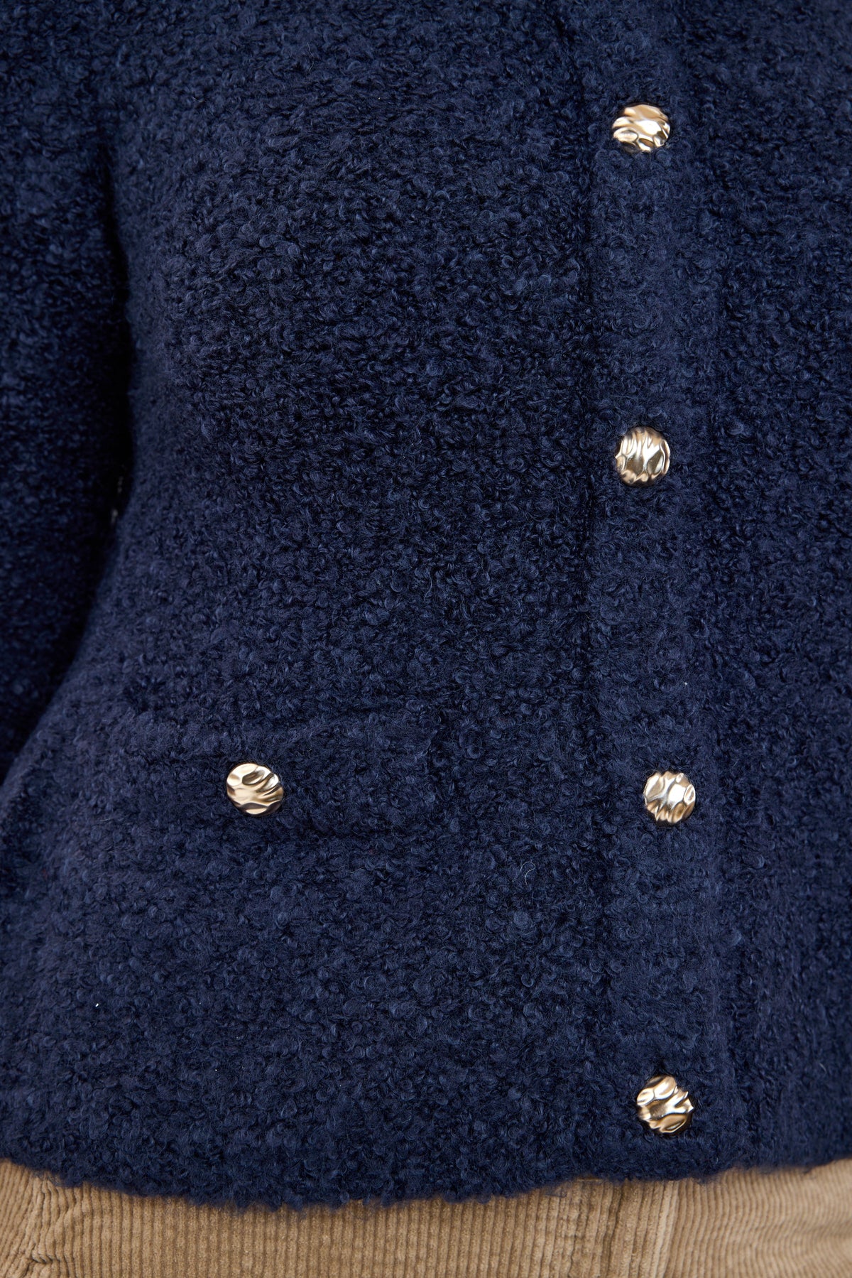 Langærmet Cardigan - Navy