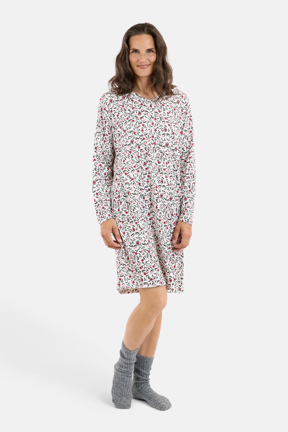 Natkjole - Rosa Mix - Blomstret