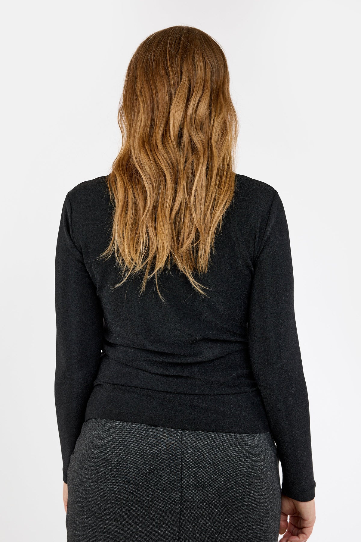 Langærmet T-shirt - Sort