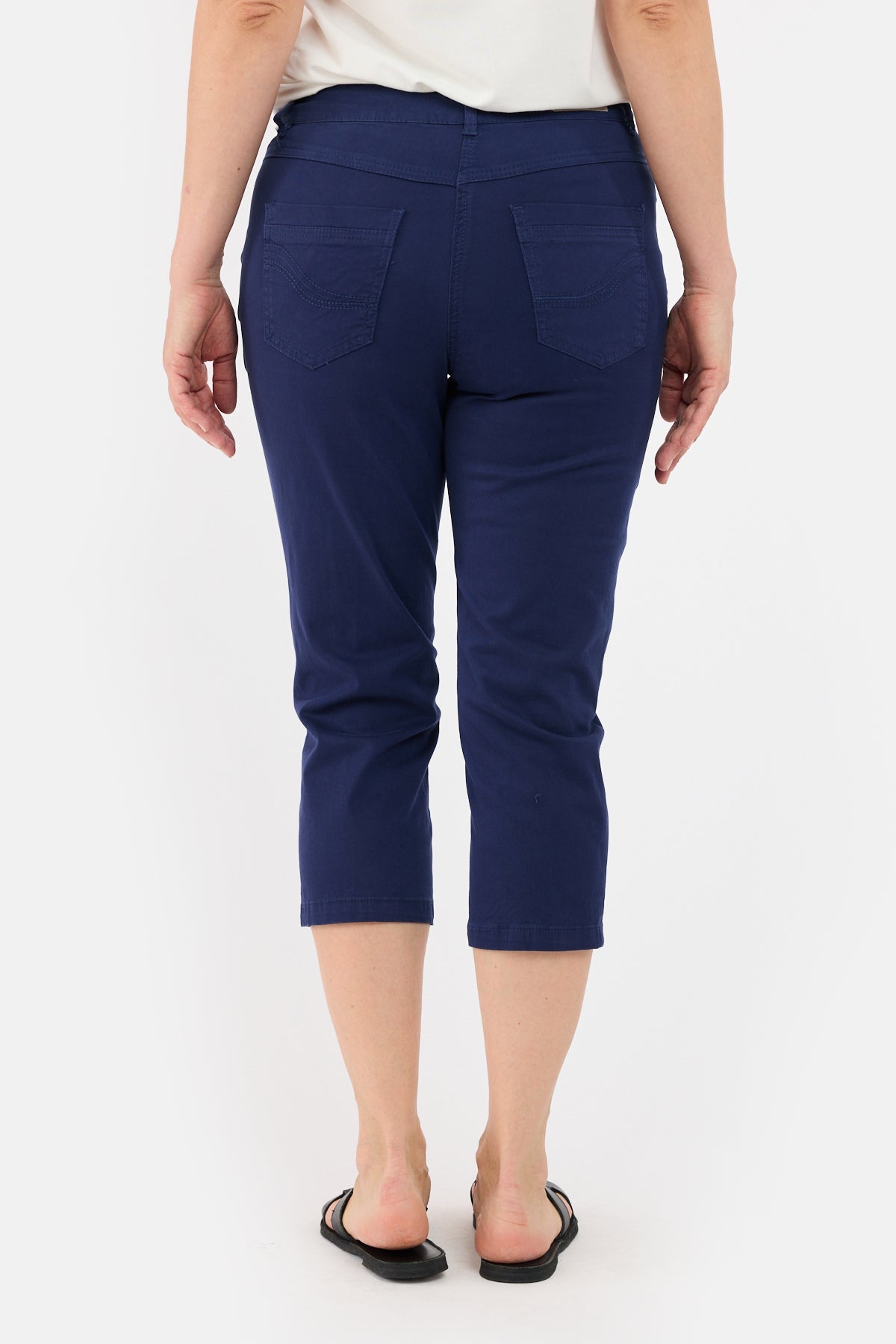 Capri Bukser - Navy - Bæltestropper