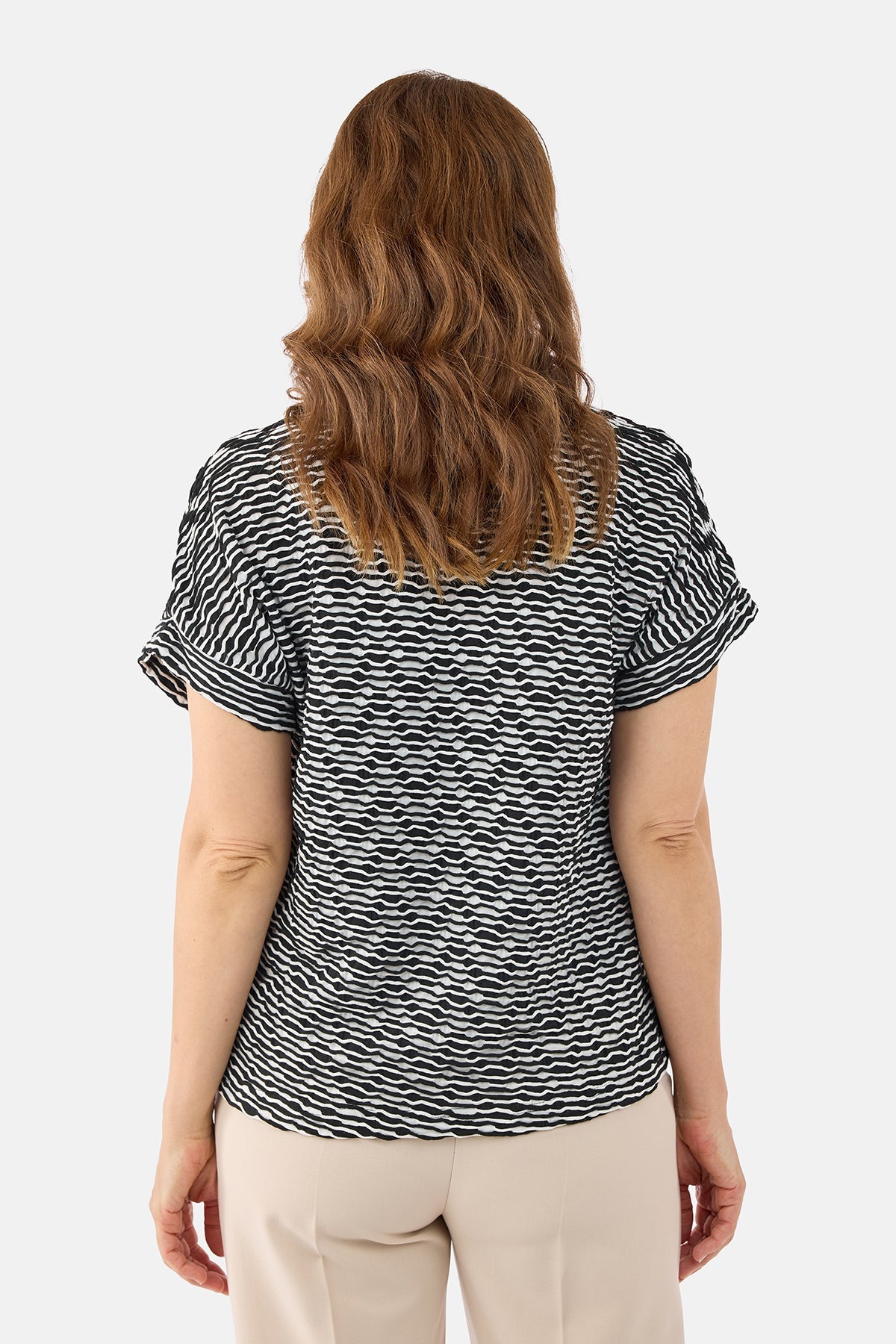 Kortærmet T-shirt - Sort Mix - Mønstret