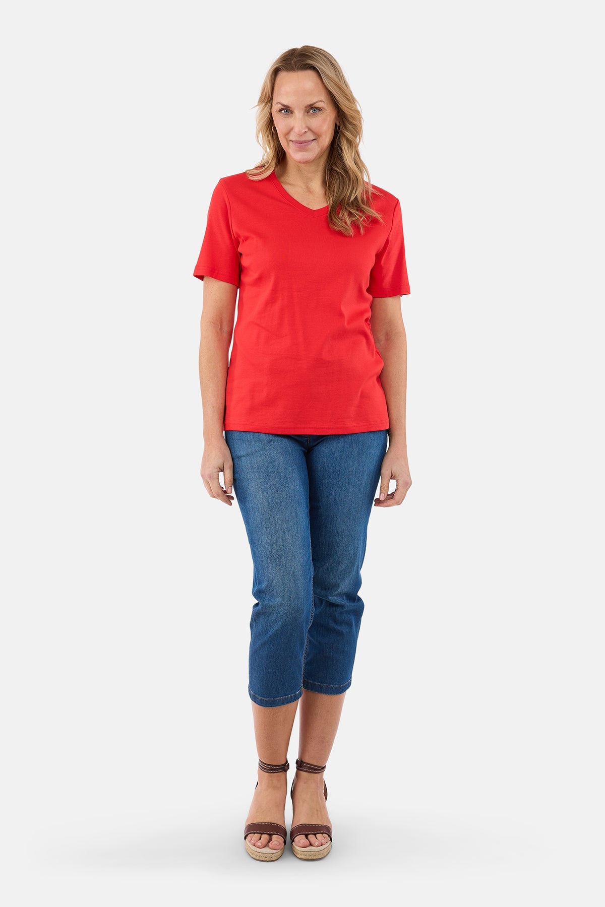 Madelaine Capri Jeans - Medium Blå - Straight Fit