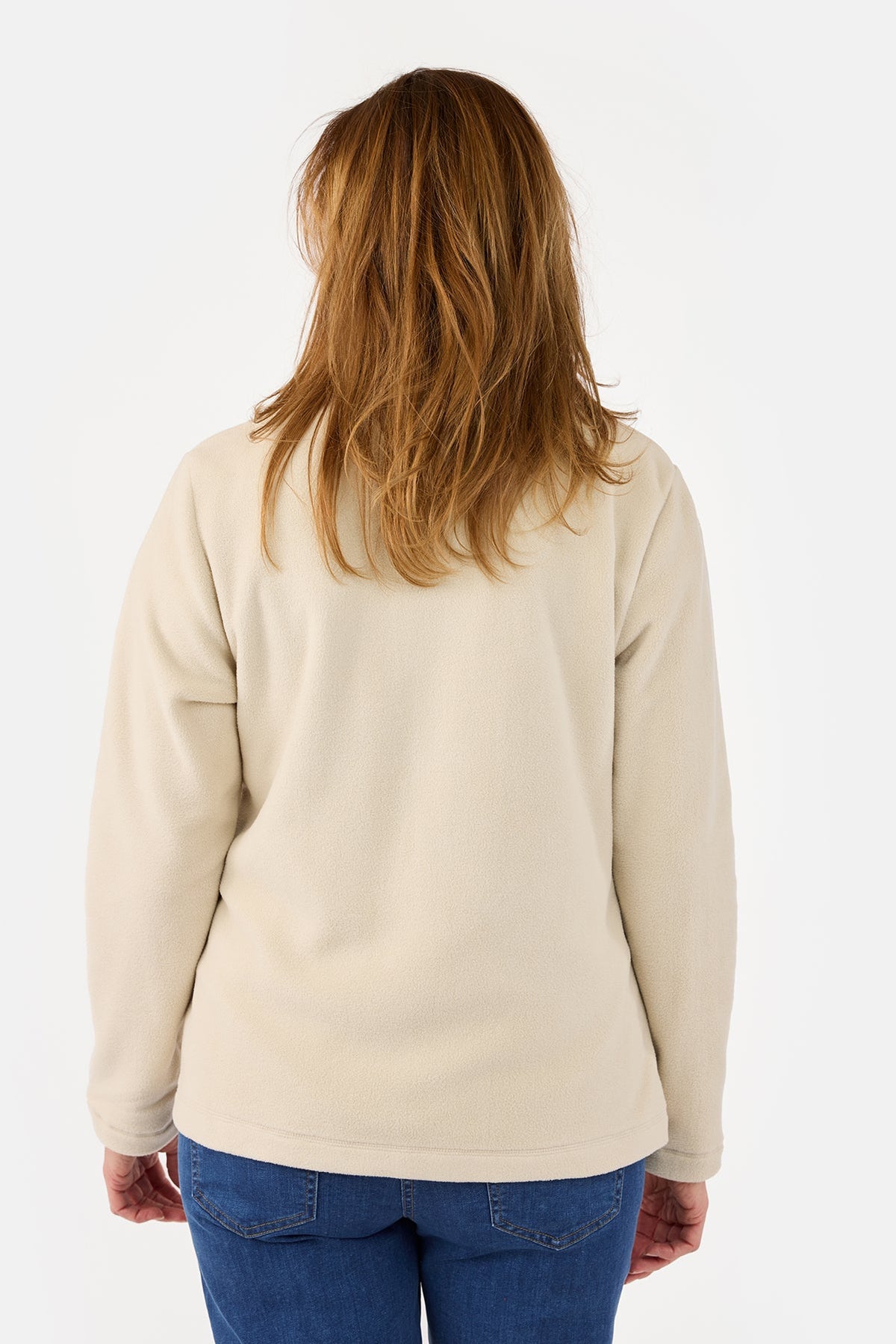 Fleece Jakke - Sand - Lynlåslukning