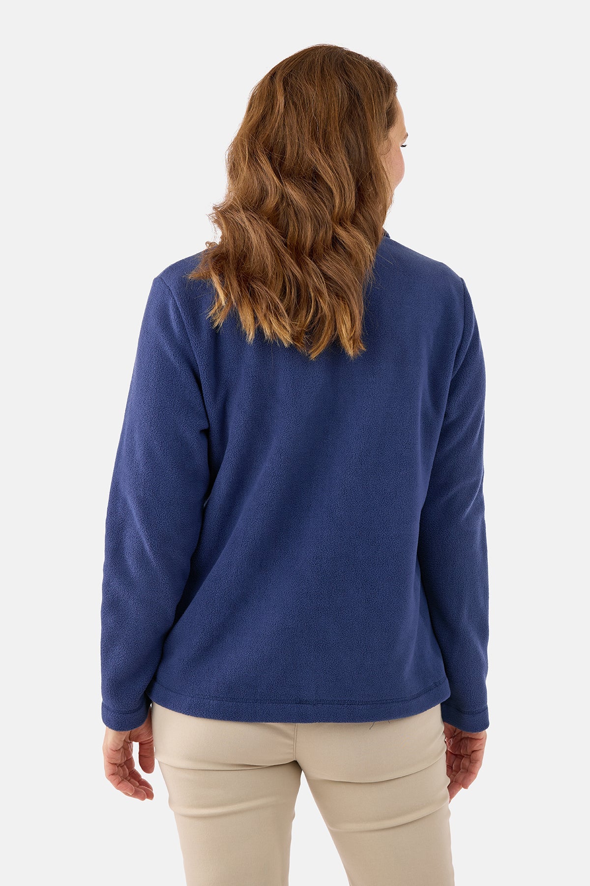 Fleece Jakke - Mørkeblå - Lynlåslukning