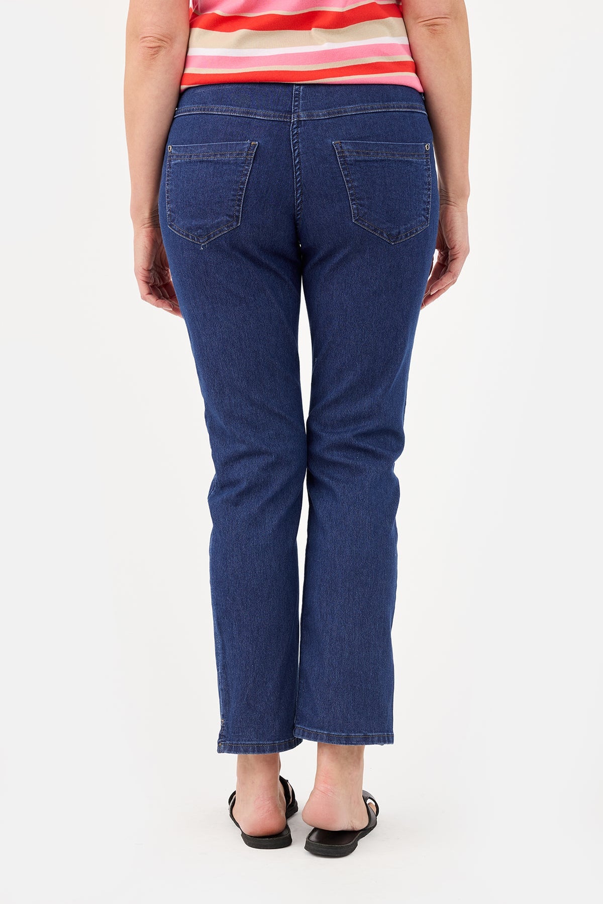 Sofie 7/8 Bukser - Mørkeblå Denim - Straight Fit
