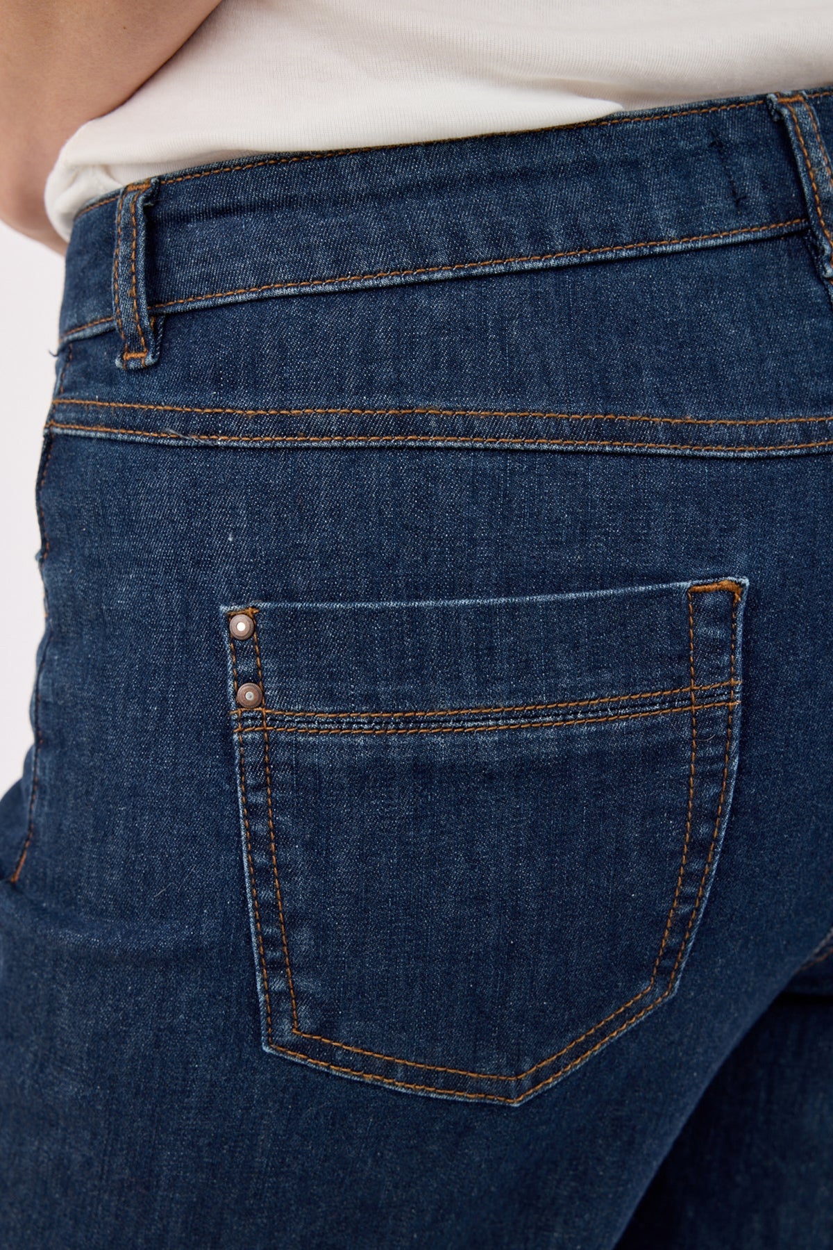 Jeans - Mørkeblå Denim - Lige Ben