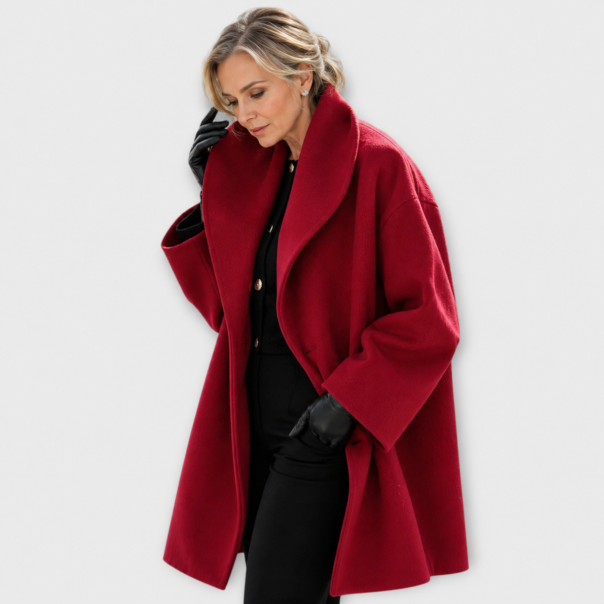 Brigitta | Oversized vinterfrakke med bred krave