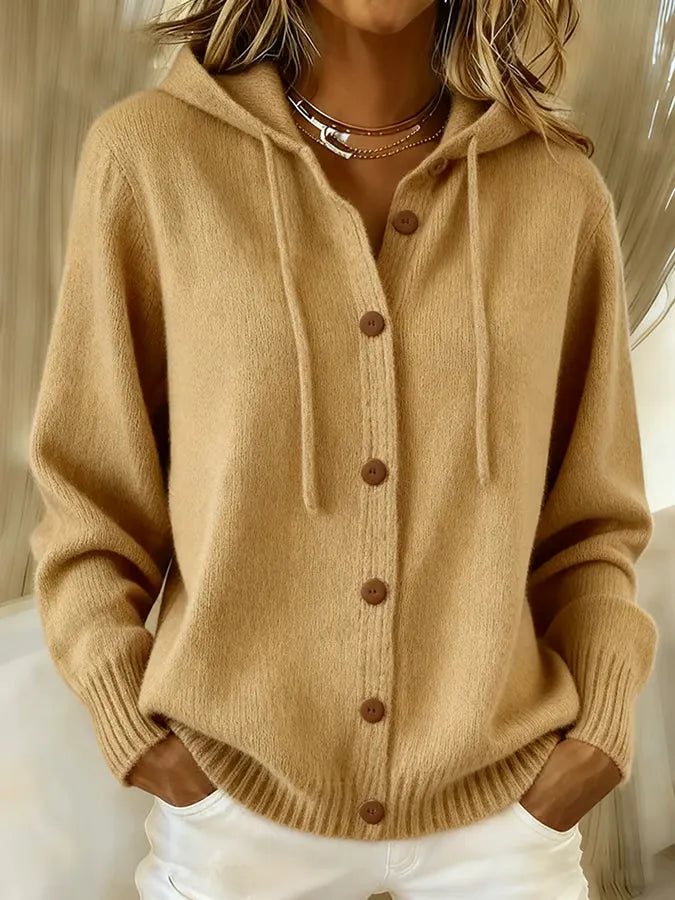 Ditte | Hættecardigan med knapper