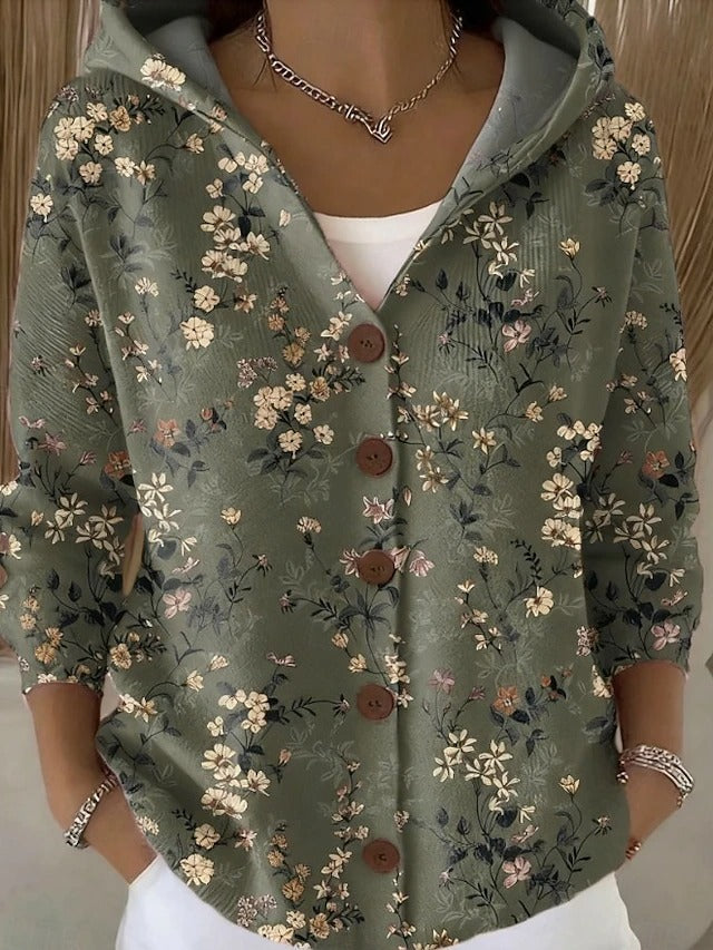 Johanne | Mønstret hættecardigan