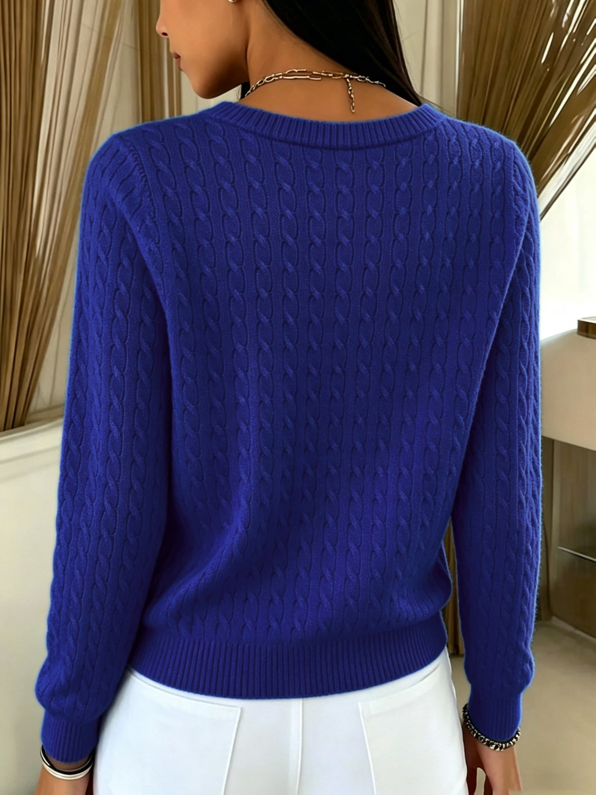 Tilde | Kabelstrikket cardigan med knap