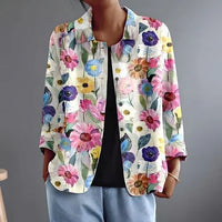 Rosamonde | Cremefarvet skjortebluse med blomsterprint