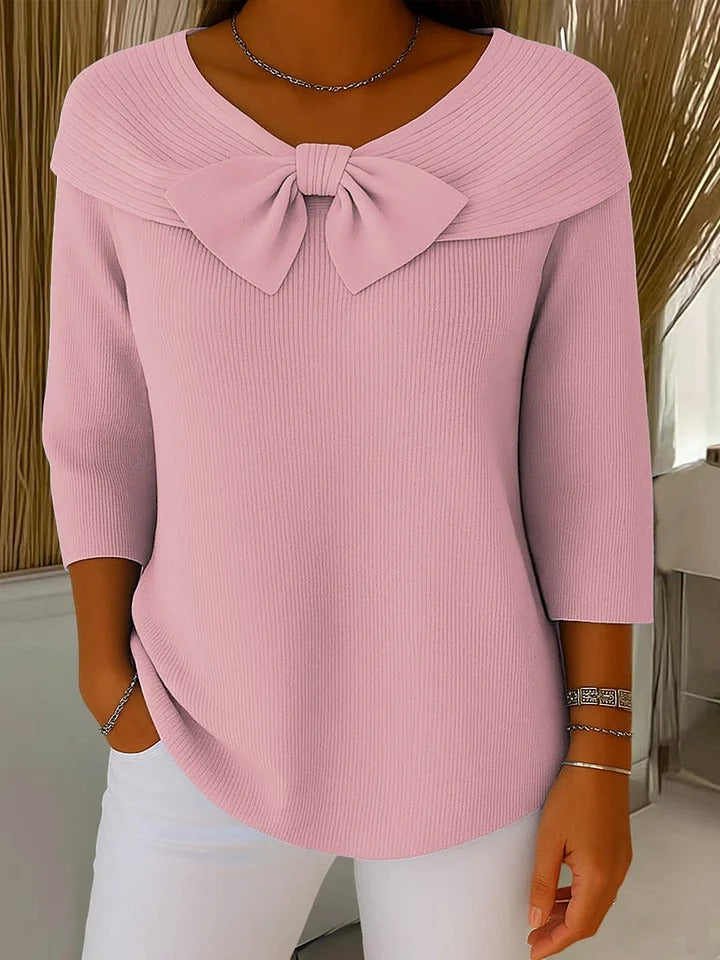 Pernille | Ribstrik med sløjfedetalje