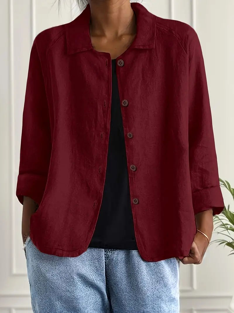 Bathilda | Vinrød oversized skjortebluse