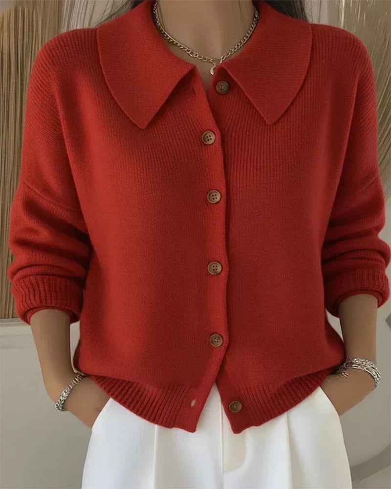 Maja | Kort cardigan med krave