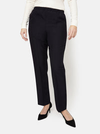 Anna Bukser - Navy - Regular Fit - Elastik i Taljen