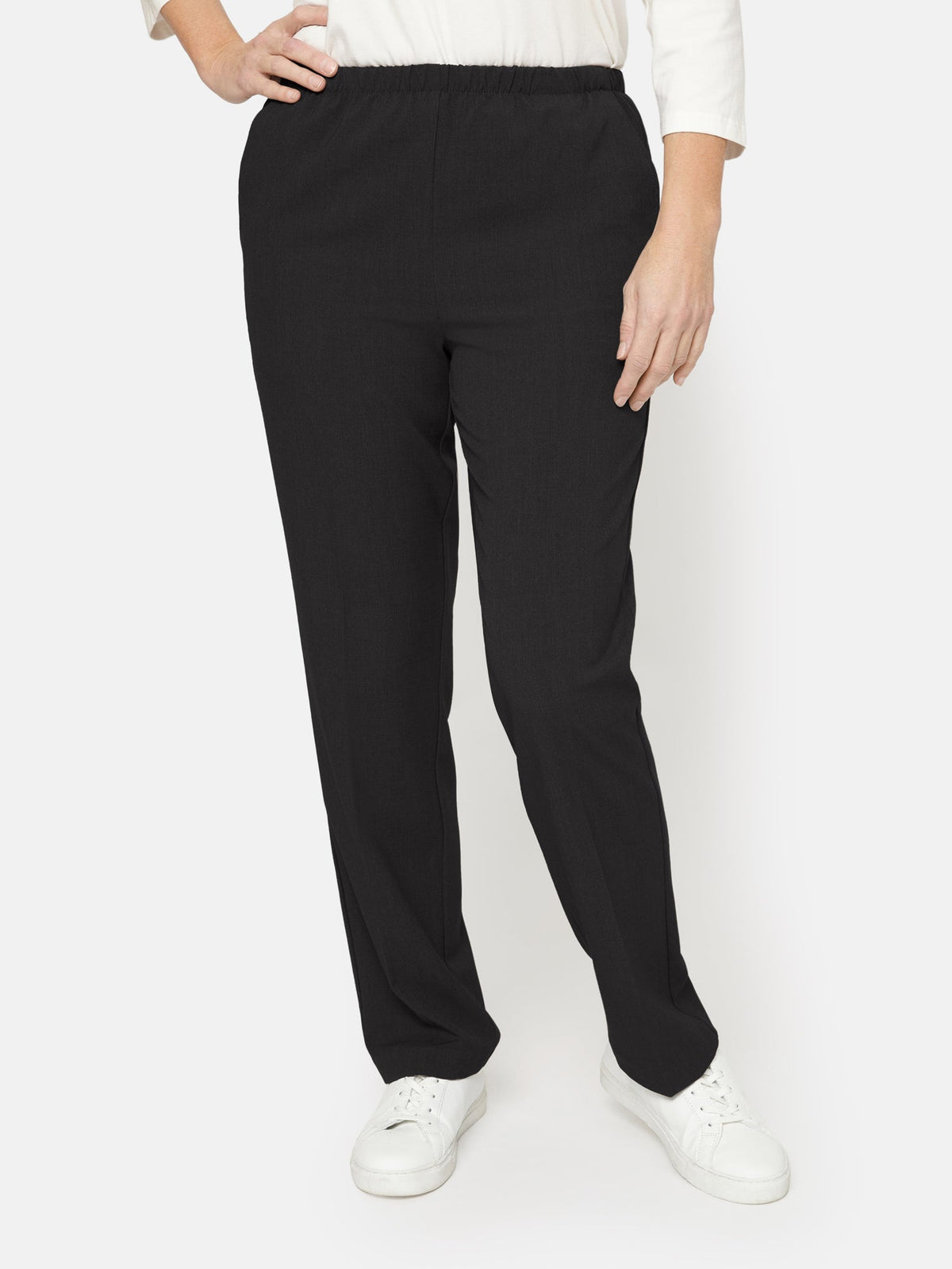 Sofie Bukser - Sort - Slim Fit / Elastik i Taljen