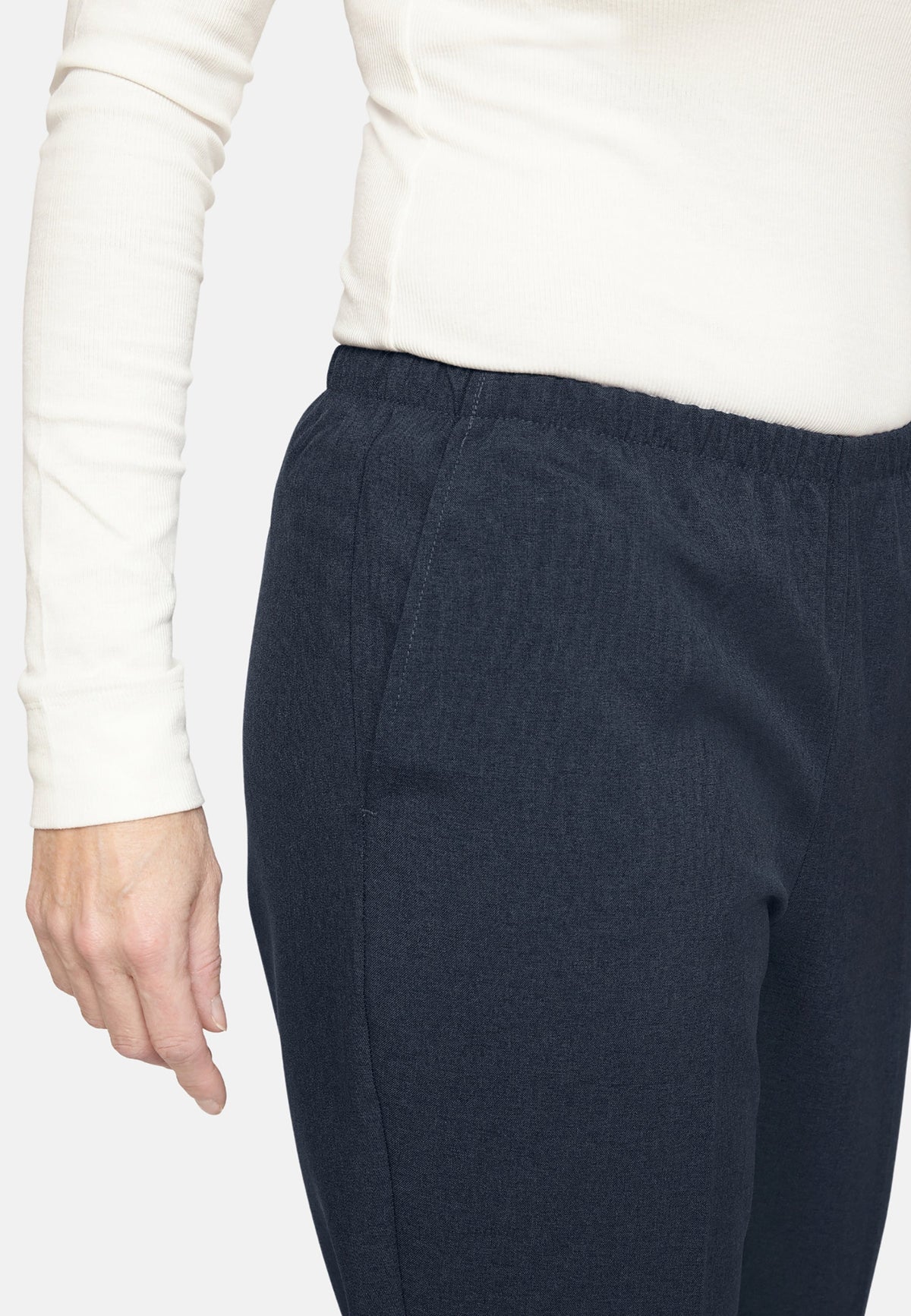 Anna Bukser - Navy - Regular Fit - Ekstra Kort