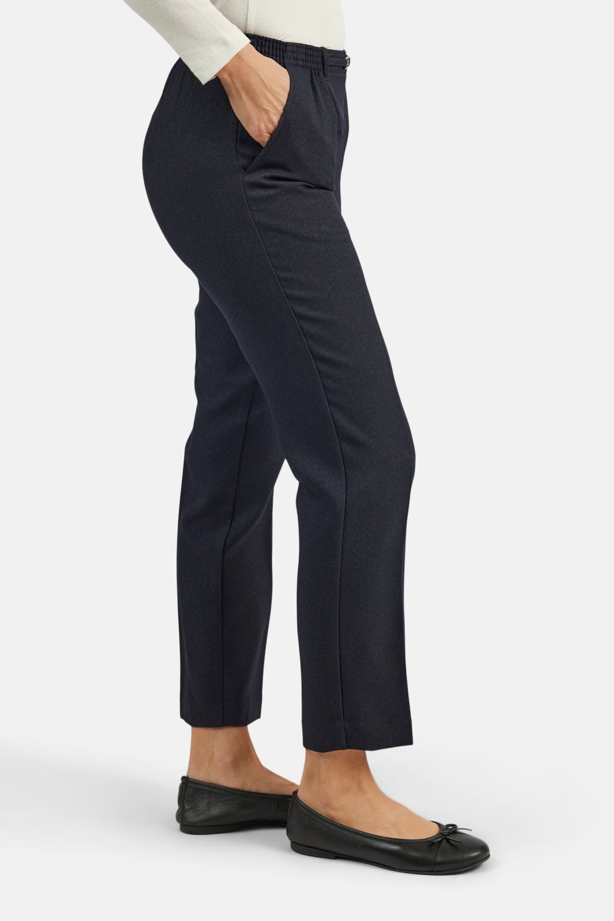 Anna Bukser - Navy - Regular Fit - Ekstra Kort