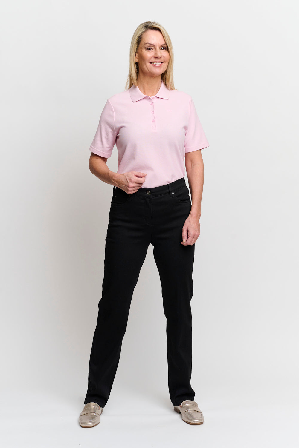 Ingrid Jeans - Sort - Straight Fit - Brede Lægge