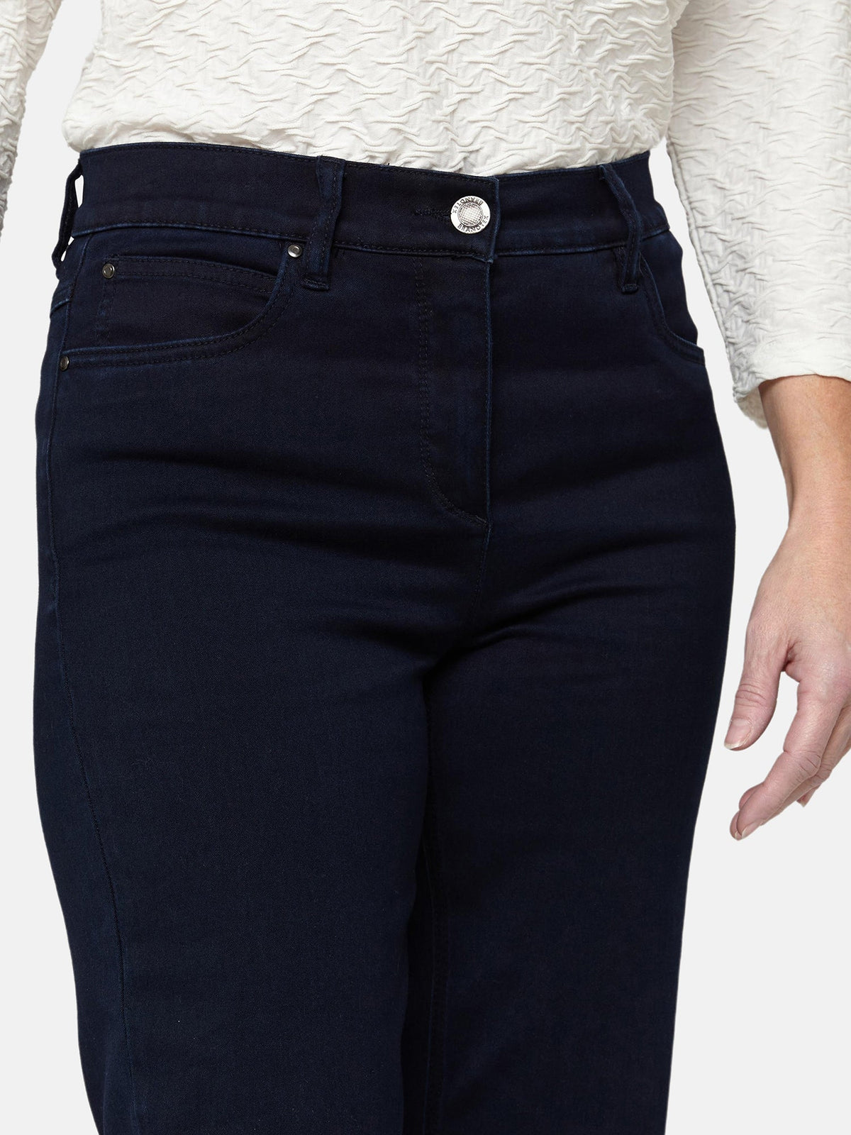Ingrid Jeans - Navy - Straight Fit - Brede Lægge