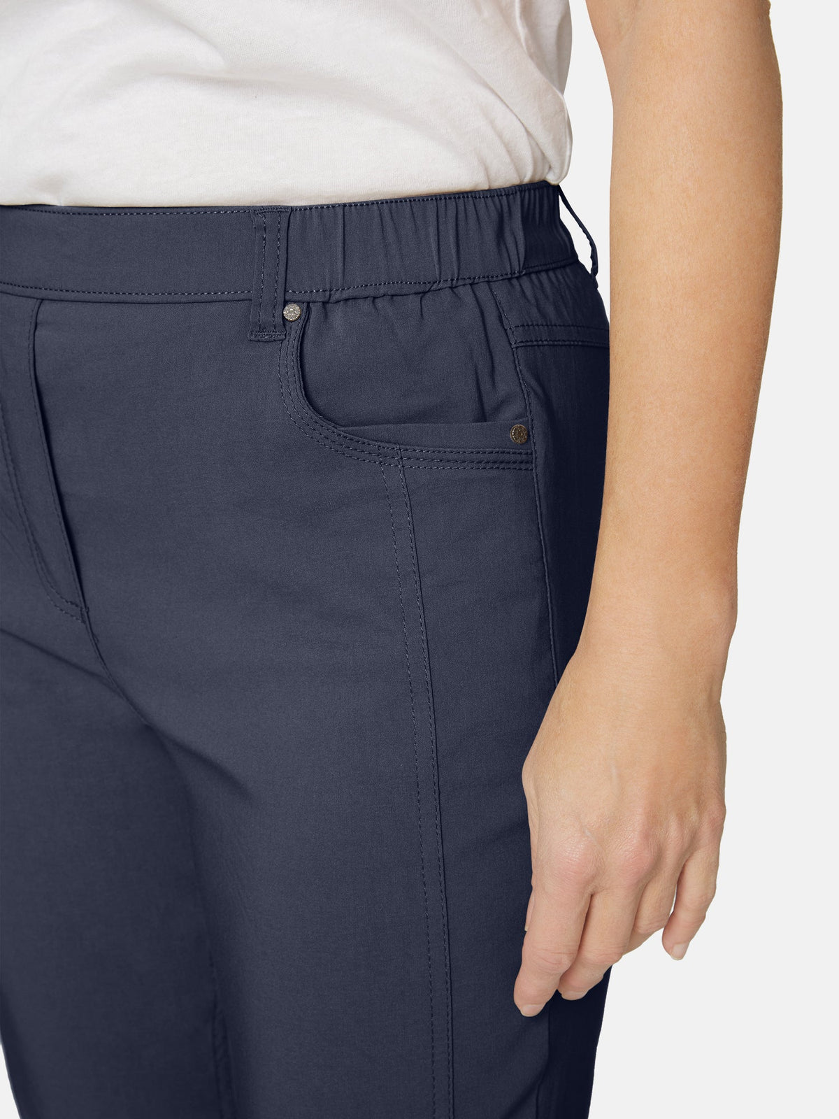 Capri Bukser - Navy - Lynlås Detalje