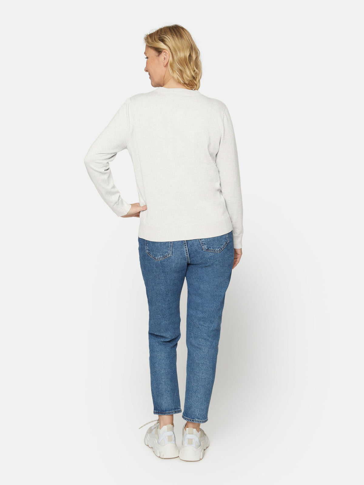 Cardigan Med Lomme - Råhvid