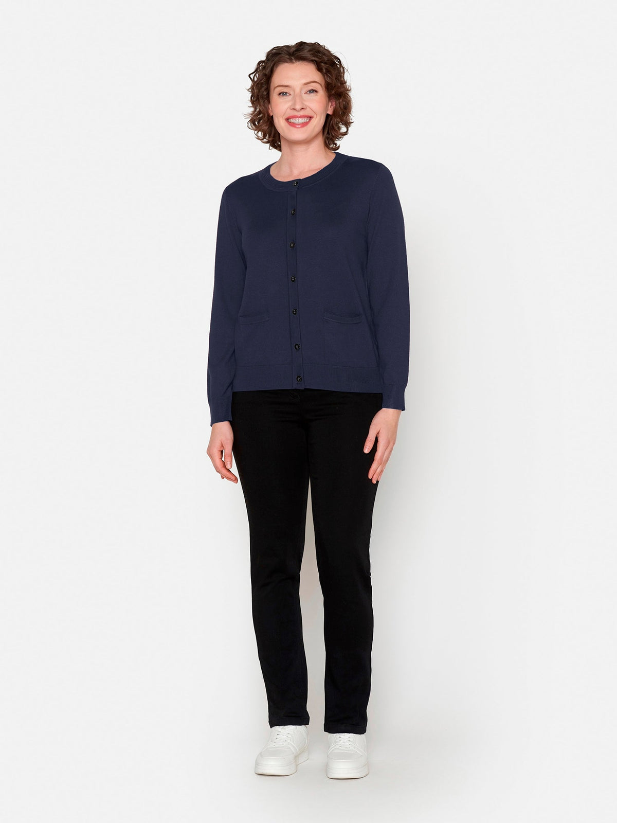 Cardigan Med Lomme - Navy