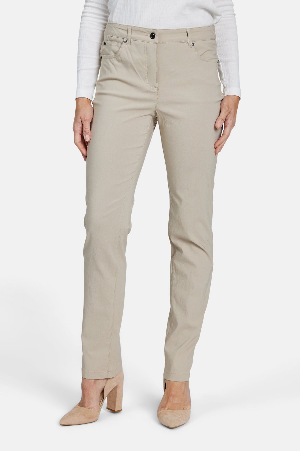 Madelaine Bukser - Sand - Straight Fit