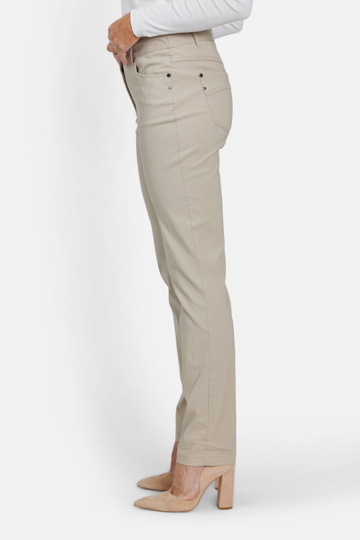 Madelaine Bukser - Sand - Straight Fit