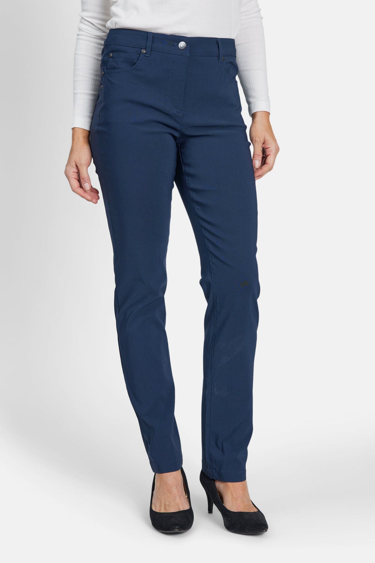 Madelaine Bukser - Navy - Straight Fit